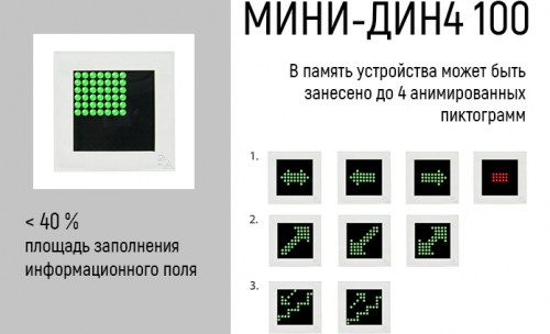 Компактное динамическое световое табло МИНИ-ДИН4 100. Изображение  1