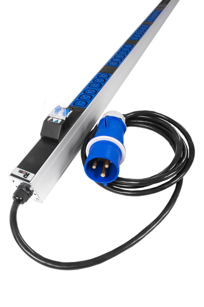 Верт блок розеток Rem-2MC, монит, измер, 1×32А, авт, 48C13, 1820мм, шнур 3м IEC309