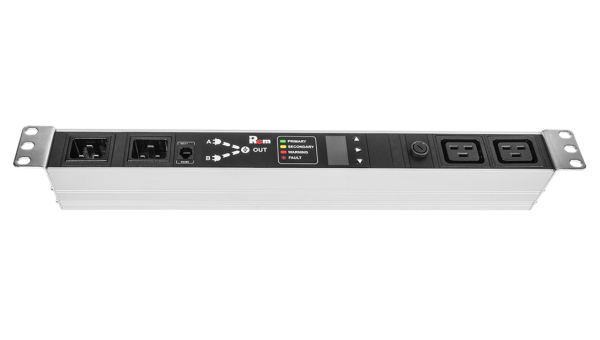 Блок розеток Rem-16 с АВР, 1×16A, 2C19, подкл к контроллеру R-2MC по Modbus, вход 2×C20