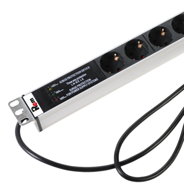 Верт блок розеток Rem-16, 1×16A, фил, инд, 10S, 10C13, 1420мм, 33-48U, шнур 3м