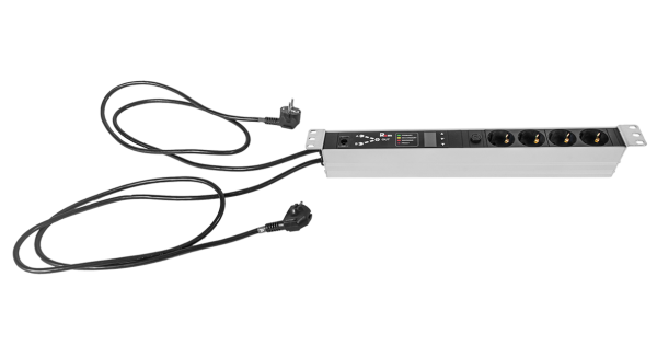 Блок розеток Rem-16 с АВР, 1×16A, 4S, подкл к контроллеру R-2MC по Modbus, 2 шнура 1,8м