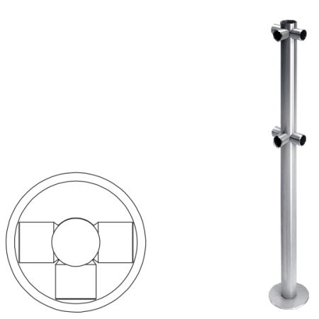 Стойка ограждения T-образная Стойка ограждения T-образная