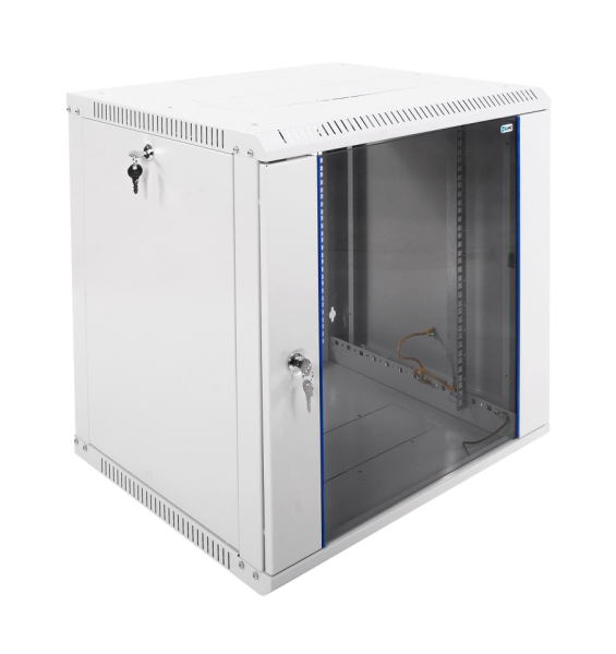 Шкаф телекоммуникационный настенный разборный ЭКОНОМ 12U (600 × 520) дверь стекло