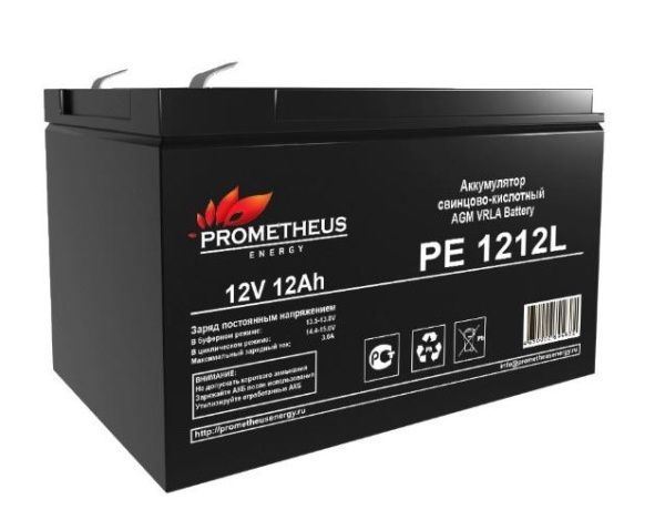 Prometheus Energy аккумулятор свинцово-кислотный РЕ 1212L 12V 12Ah Prometheus Energy аккумулятор свинцово-кислотный РЕ 1212L 12V 12Ah