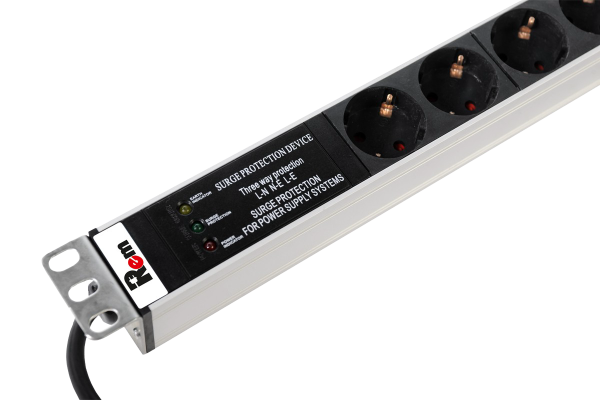 Верт блок розеток Rem-16, 1×16A, фил, инд, 25S, 1820мм, 42-48U, шнур 3м