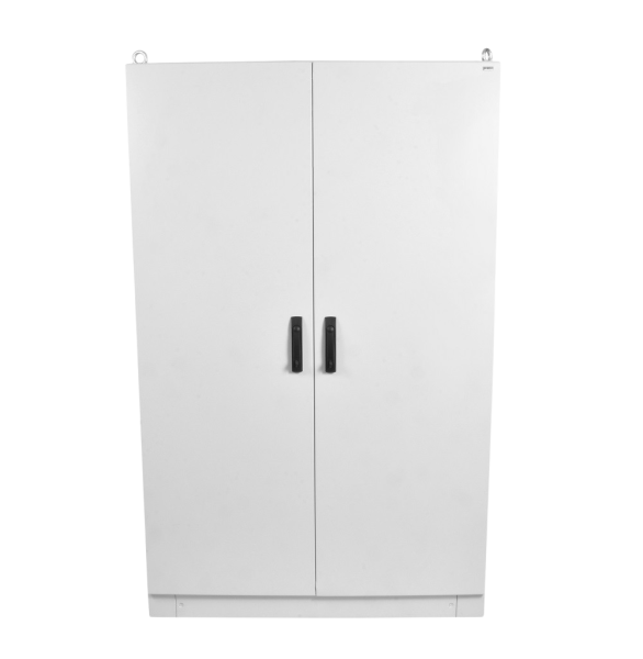 Отдельный электротехнический шкаф IP55 в сборе (В2200×Ш1200×Г600) EME с двумя дверьми, цоколь 100 мм