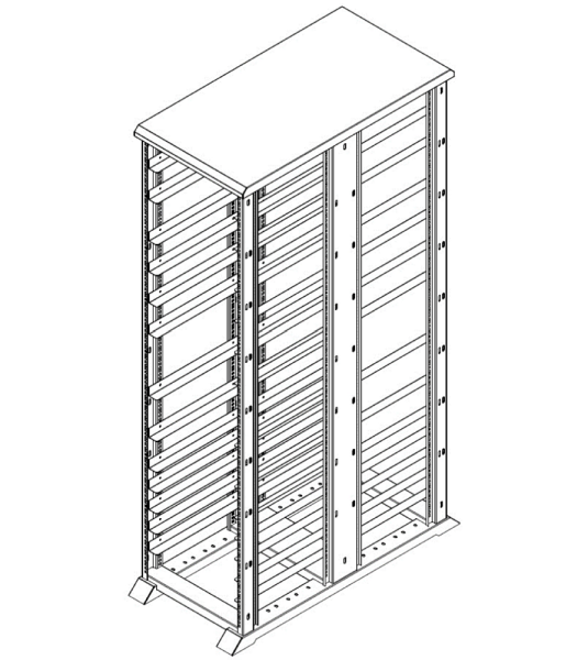 Стойка трехрамная R-36-04 19" 36U 1000 мм Стойка трехрамная R-36-04 19" 36U 1000 мм