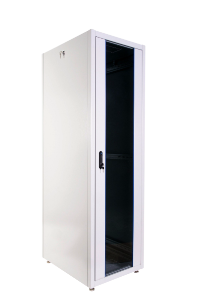 Шкаф телекоммуникационный напольный ЭКОНОМ 42U (600 × 800) дверь стекло, дверь металл