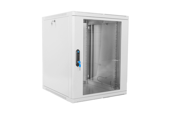 Шкаф телекоммуникационный настенный сварной 12U (600 × 650) съёмные стенки, дверь стекло