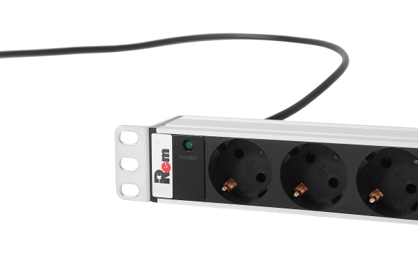 Верт блок розеток Rem-16, 1×16A, инд, 25S, 1820мм, 42-48U, шнур 3м