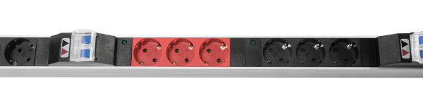 Верт блок розеток Rem-2MC, монит, измер, 3×32A, авт, 18S, 1820мм, шнур 3м IEC309