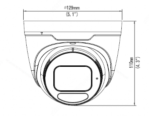 Купольная IP видеокамера Uniview IPC3638SE-ADF40K-WL-I0. Изображение  5