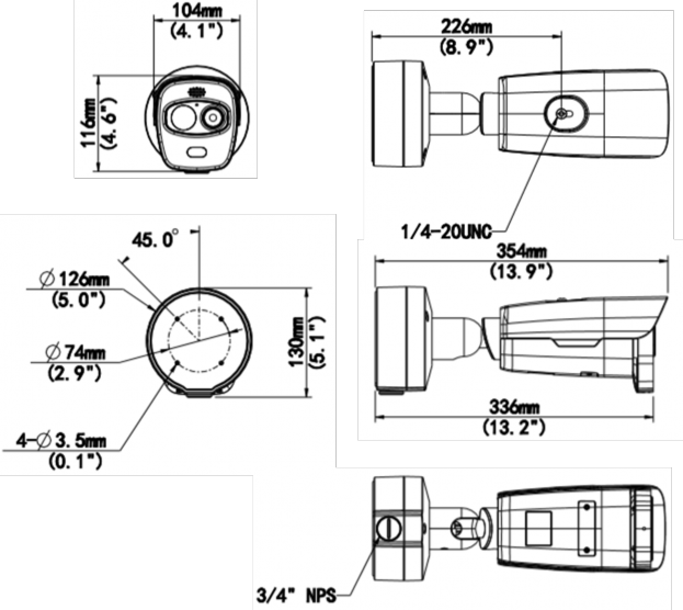 Оптическая PTZ видеокамера Uniview TIC2621SR-F3-4F4AC-VD. Изображение  4