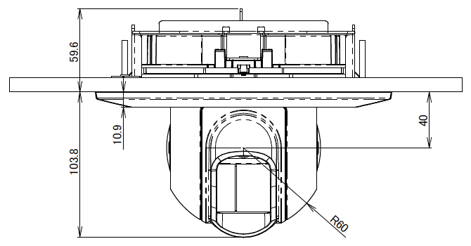 RLS-RB. Изображение 1 Габаритные размеры OPTEX RLS-RB
