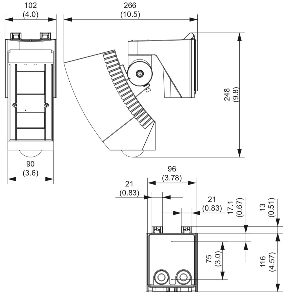Габаритные размеры OPTEX SIP-4010/5