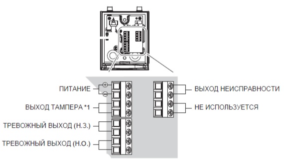 Схема подключения OPTEX SIP-4010/5