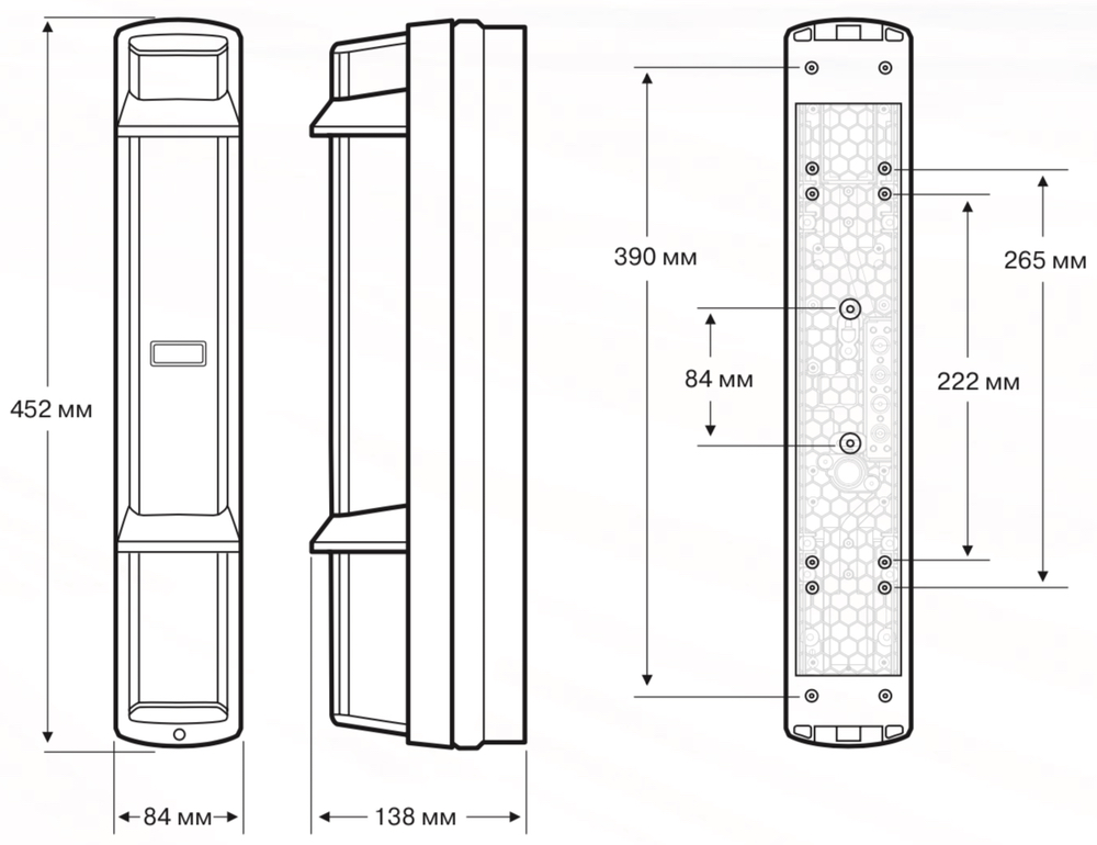 Габаритные размеры OPTEX SL-350QNR