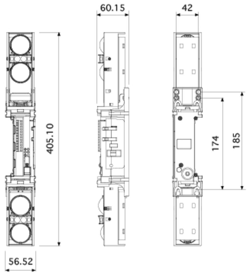 Габаритные размеры OPTEX SL-650QDP-BT