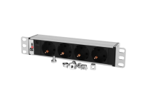 Гор блок розеток Rem-10, 1×10A, инд, 4S, 10", вход C14