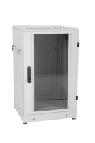 Шкаф телекоммуникационный напольный 18U (600 × 800) дверь стекло, цвет черный
