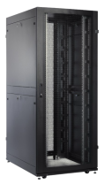 Шкаф серверный ПРОФ напольный 48U (800x1200) дверь перфор., задние двойные перфор., черный, в сборе