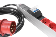 Верт блок розеток Rem-2MC, монит, измер, 3×16A, 24S, 1820мм, шнур 3м IEC309