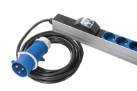Верт блок розеток Rem-2MC, монит, измер, 1×32А, авт, 24S, 1820мм, шнур 3м IEC309