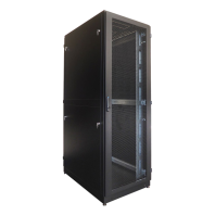Шкаф серверный напольный 48U (800 × 1200) двойные перфорированные двери 2 шт., цвет черный