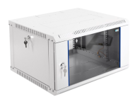 Шкаф телекоммуникационный настенный разборный ЭКОНОМ 6U (600 × 650) дверь стекло